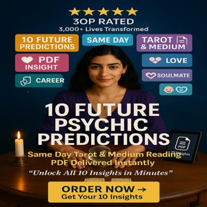 10 Future Psychic Predictions – Same Hour Tarot Reading for Love, Career & Destiny | Psychic PDF
