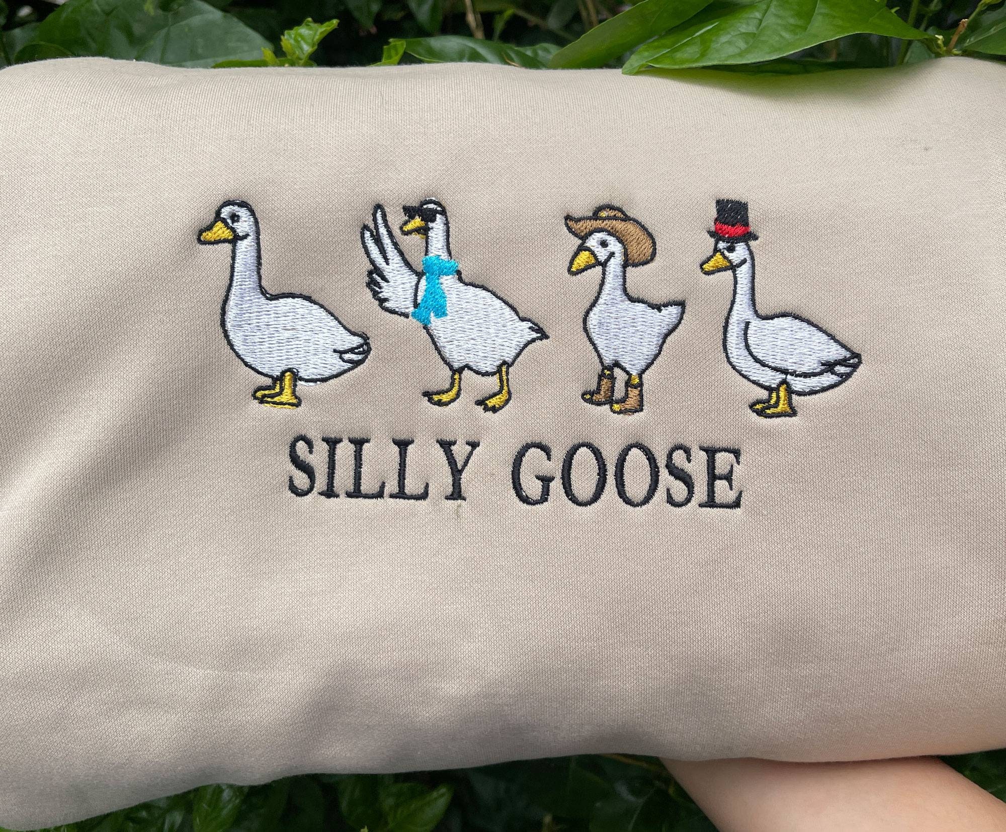 Discover Silly Goose Embroidered Sweatshirt, Silly Goose Crewneck, Funny Shirt, Goose Shirt, Silly Sweatshirt EH063