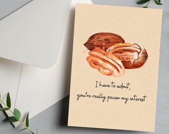 Tarjeta divertida para amantes de la comida, tarjeta con juegos de palabras, tarjeta de San Valentín, tarjeta de aniversario para amantes de los pavos, tarjeta de cumpleaños, tarjeta de pareja, tarjeta romántica, regalo de San Valentín.