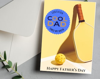 Father's Day Card Father's Day Pickle Ball Card Pickle Ball Lover Father's Day Gift Gift For Him Funny Father's Day Gift  Punny Card