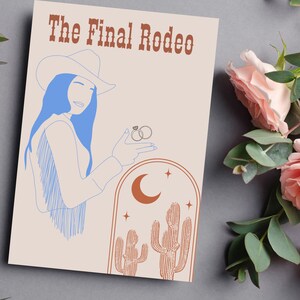 O cartão final de rodeio, cartão de despedida de solteira, cartão de noiva feliz, cartão de casamento engraçado, cartão de cumprimentos de noiva, cartão de noivado, presentes para noiva