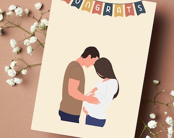 Tarjeta de Baby Shower Tarjeta de Embarazada Tarjeta de Embarazada Futura Mamá Futuros Padres Tarjeta de Embarazo Tarjeta de Felicitación de Bebé Tarjeta de Felicitación de Embarazo