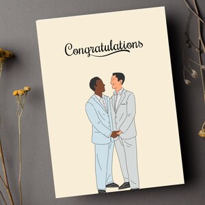 Tarjeta de boda Regalo de boda Novios para ser matrimonio Tarjeta de amor Tarjeta de boda todo incluido Tarjeta de boda LGBTQ+ Tarjeta de felicitación de boda