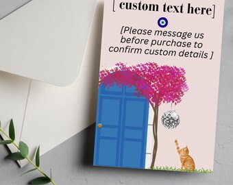 Customizable Digital Download Bachelorette Card, Custom Mamma Mia Card, Custom Party Invitation Card, Custom Greek Themed Bachelorette Card