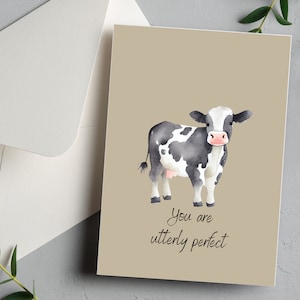 Funny Card Anniversary Card Valentines Card Punny Card Cow Card Birthday Card Couples Card Friend Card Romantic Card Love Cute Card