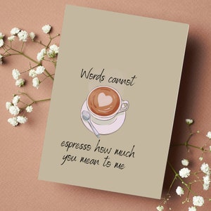 Tarjeta divertida Tarjeta de aniversario Tarjeta de San Valentín Tarjeta Punny Tarjeta de café Tarjeta de cumpleaños Tarjeta de parejas Tarjeta de amigo Tarjeta romántica Tarjeta de amor Tarjeta linda