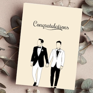 Hochzeitskarte Hochzeitsgeschenk Grooms to be Marriage Love Card All inclusive Hochzeitskarte LGBTQ+ Hochzeitskarte