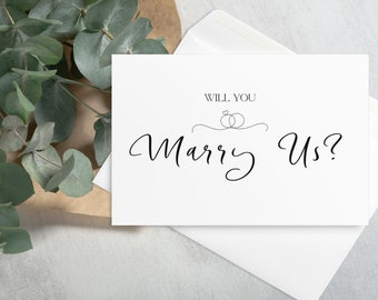 Will you marry us card | officiant card | wedding card | Will you be our officiant