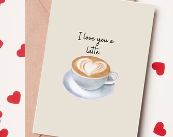 Lustige Karte Jahrestag Karte Valentines Karte Punny Karte Kaffee Karte Geburtstagskarte Paare Karte Freund Karte Romantische Karte Liebe Karte