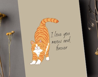 Funny Card Anniversary Card Valentines Card Punny Card Cat Card Birthday Card Couples Card Friend Card Romantic Card Love Cute Card