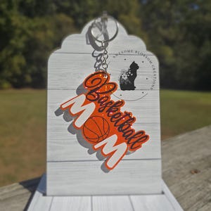 Basketball Mom Keychain, sports mom, mothers day birthday gift for mom from son, gift for women from daughter, unique keychain cute handmade