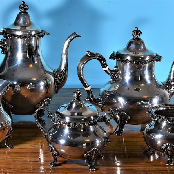 Sterling Silver Coffee and Tea Set Etsy