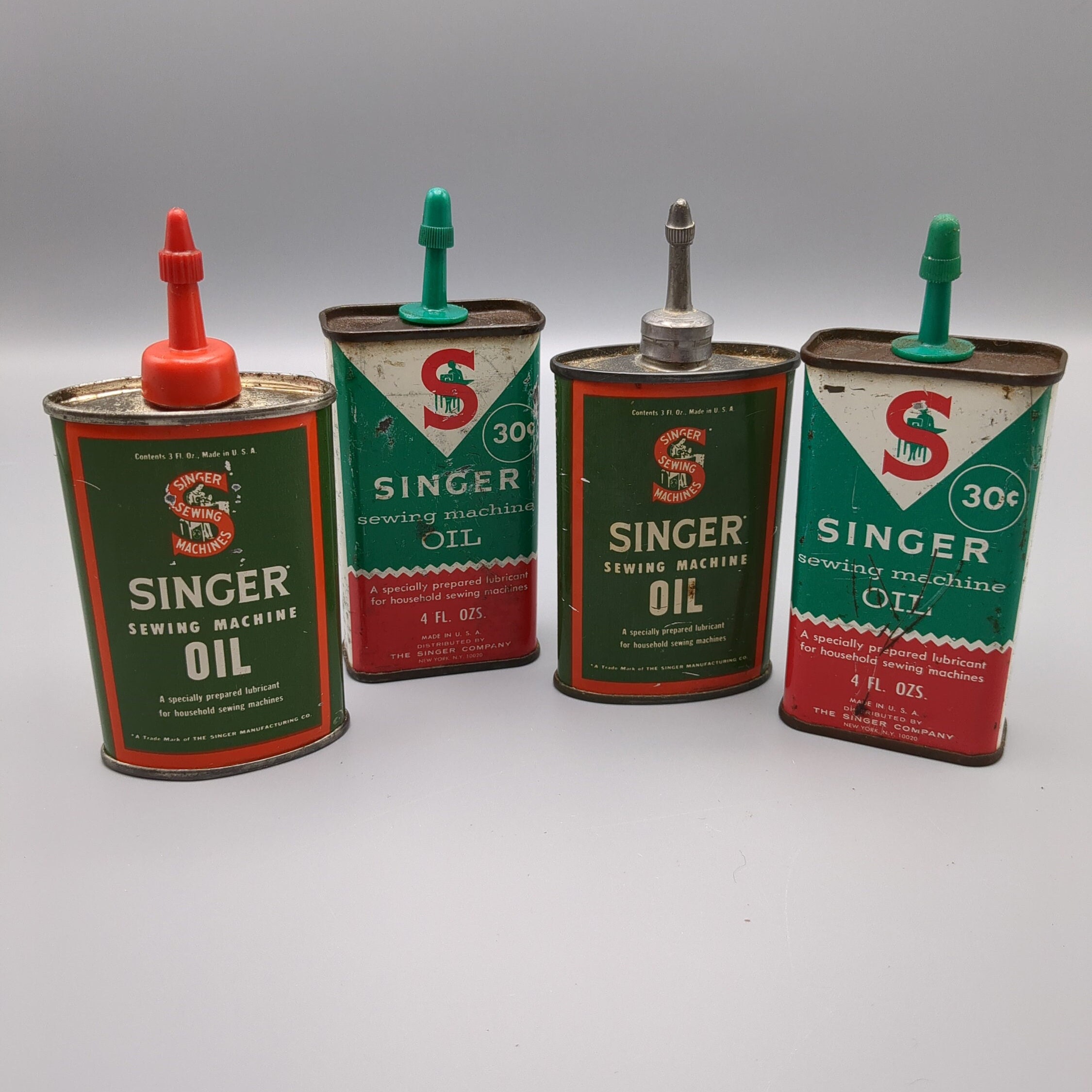Vintage Singer Sewing Machine 3 Oz Handy Oiler Oil Tin Can Lead Spout -  Ruby Lane