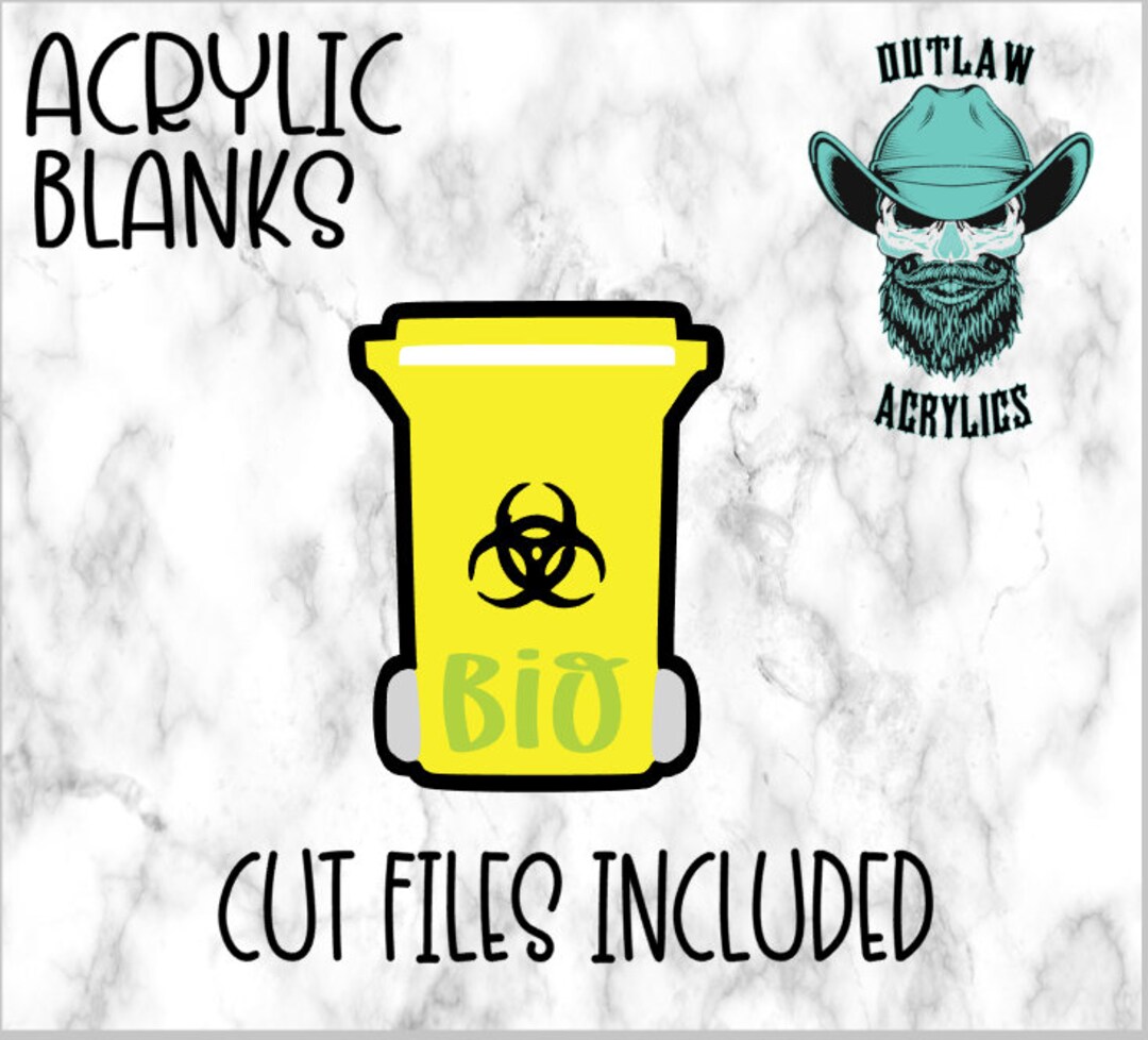 Bio Hazard Acrylic Blank W/cut Files - Etsy