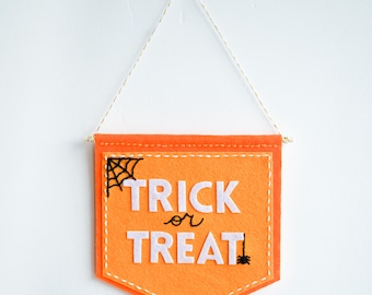 Trick or Treat 7x7" Felt Wall Hanging
