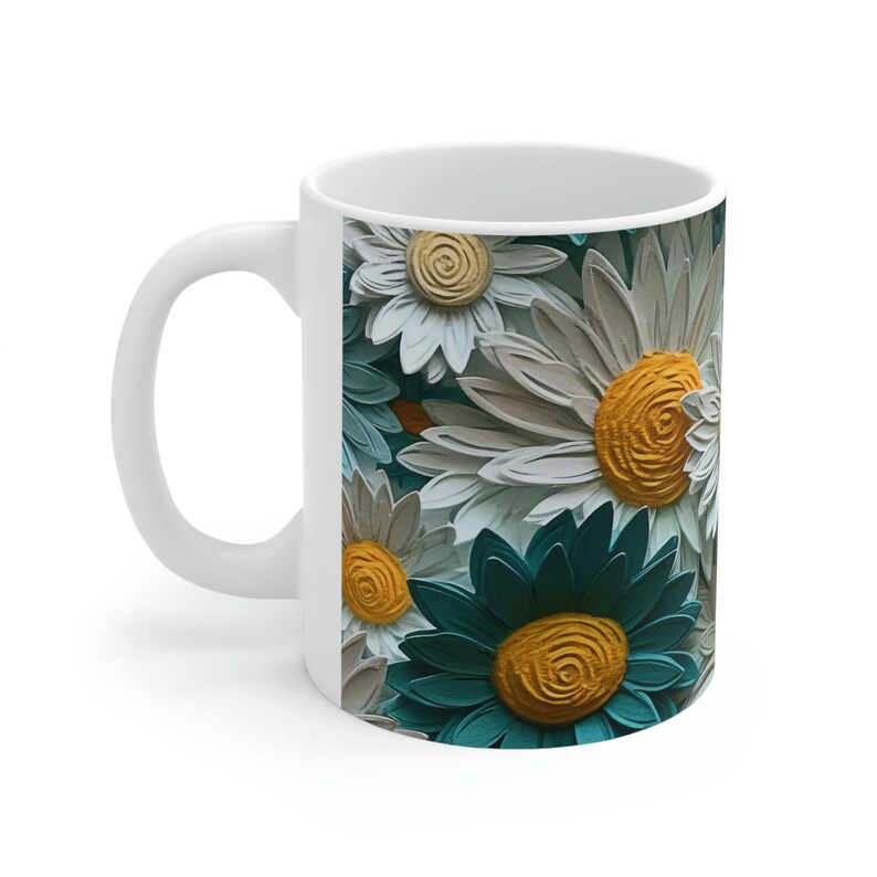Daisy Ceramic Mug 11oz Etsy