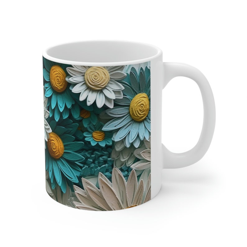 Daisy Ceramic Mug 11oz Etsy
