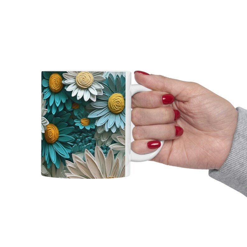 Daisy Ceramic Mug 11oz Etsy