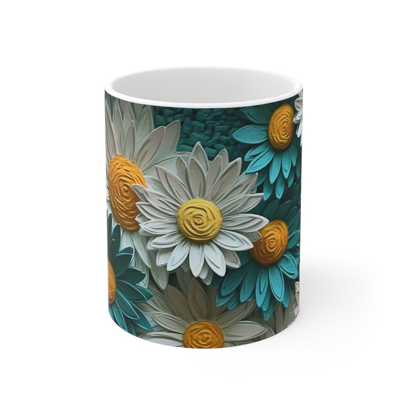Daisy Ceramic Mug 11oz Etsy