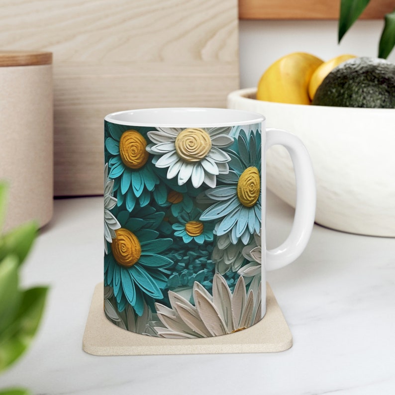 Daisy Ceramic Mug 11oz Etsy