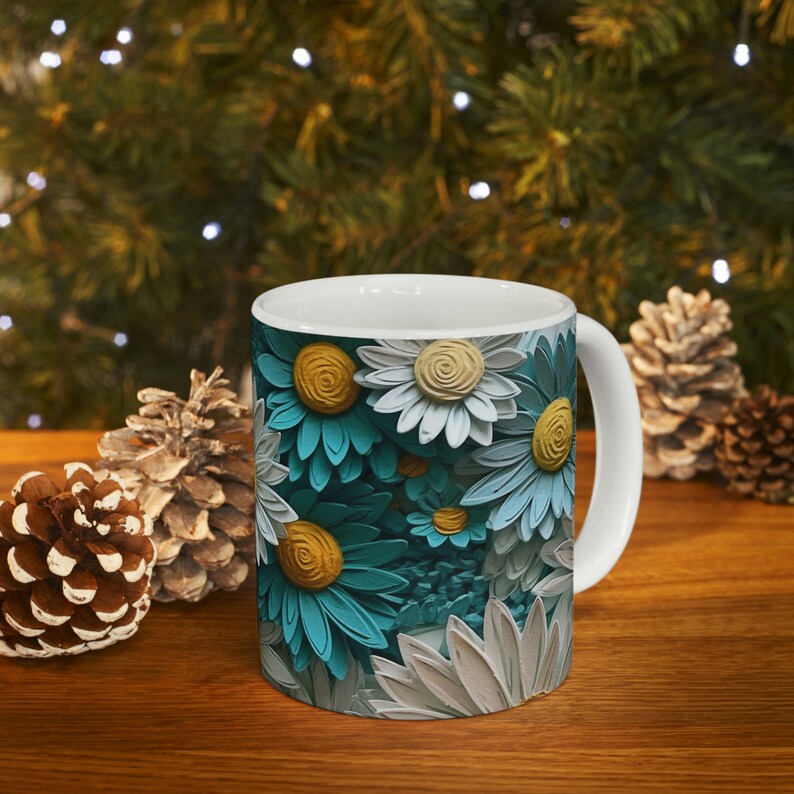 Daisy Ceramic Mug 11oz Etsy