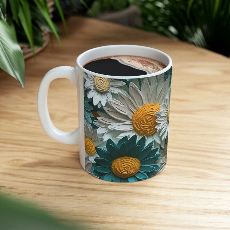 Daisy Ceramic Mug 11oz Etsy