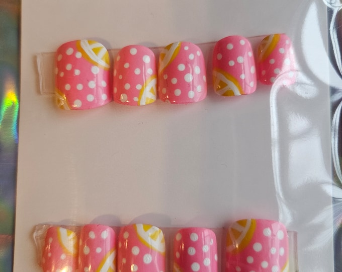 Pink Lemonade Press On Nails Set