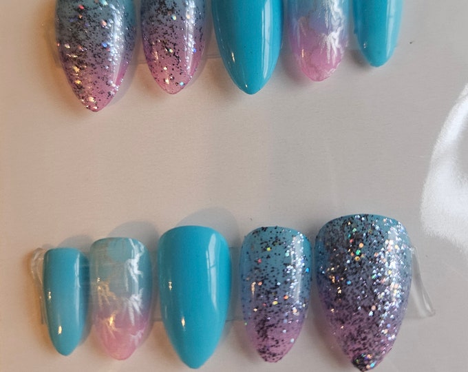 Mermaid Press On Nails Set