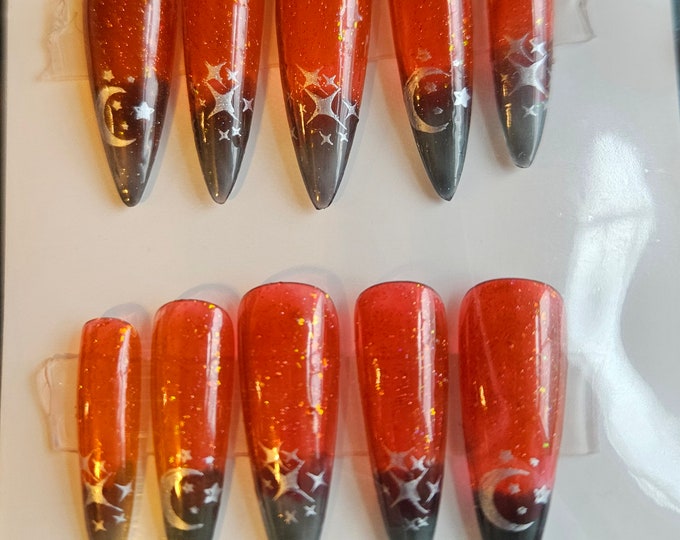 Witchy Moon Press On Nails Set