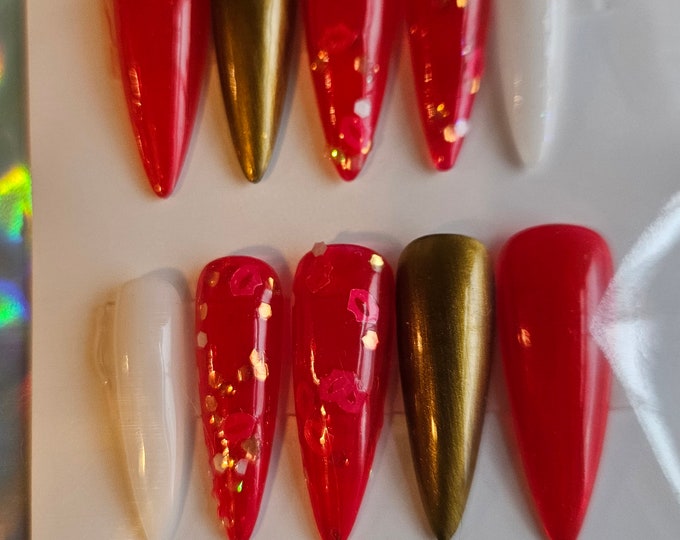 Red Hot Love Press On Nails Set