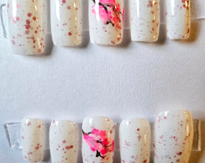 Cherry Blossom Press On Nails Set