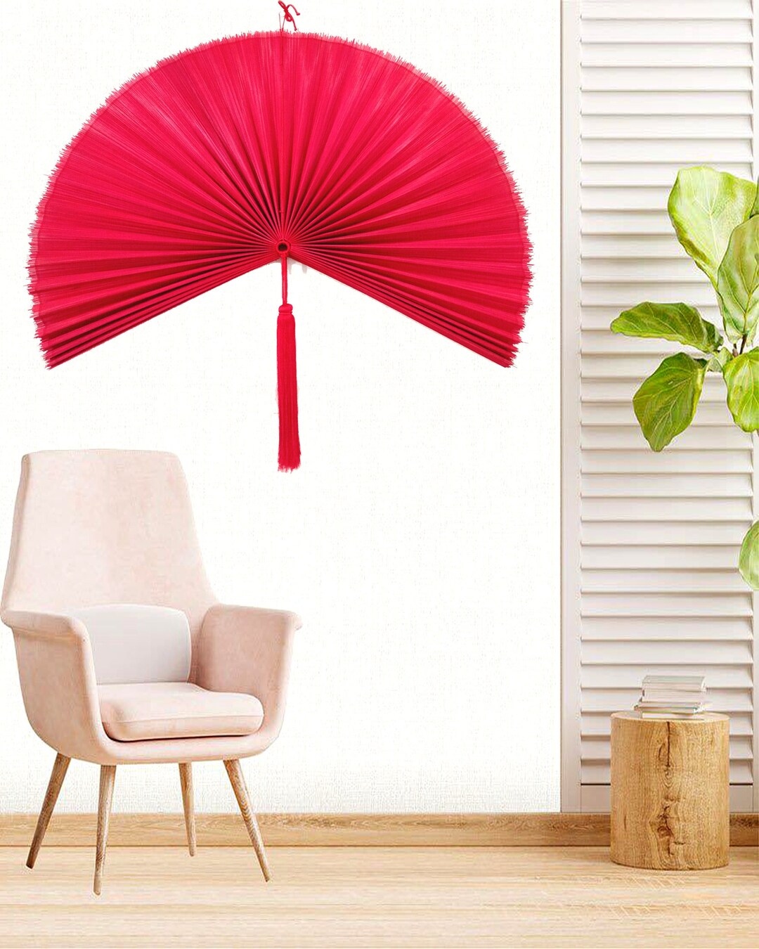 Bamboo Wall Fan Fan Wall Fan Decor Wall Decor Home Decor Etsy
