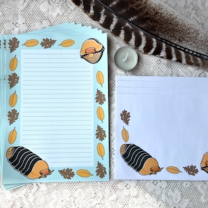 Juego de cartas A5 de Isopod Stationery - Patito de goma Isopod - Lindo bicho del bosque kawaii con temática cottagecore