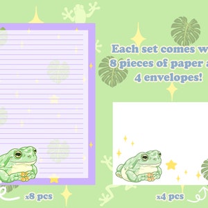 Juego de cartas A5 de papelería para reptiles: Rana educada, adorable rana lagarto rechoncha kawaii, regalo con temática de mascota exótica para correo postal y amigos por correspondencia.