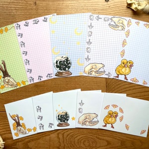 MASTER Pack (5 juegos) ¡EXCLUSIVO espécimen húmedo de serpiente! Oddities Stationery A5 Juego de cartas (GRAPH) Cute Spooky Goth Taxidermy Witchy Themed Paper