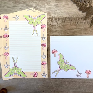 Luna Moth Stationery Set: Spooky Cottagecore Letter Writing Paper - Etsy