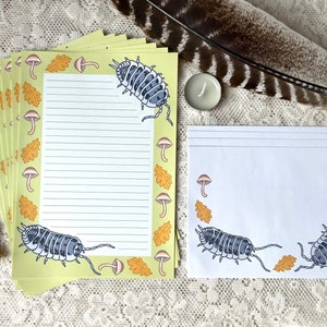 Set de papelería Isopod A5 - Seta de vaca lechera Isopod - Lindo kawaii cottagecore con temática de insectos del bosque
