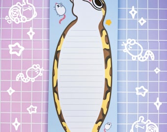 Blocco note carino con pitone, blocco note carino kawaii, blocco note con rettili, cancelleria per diari, regalo di erpetologia con rettili, cancelleria per amanti dei serpenti