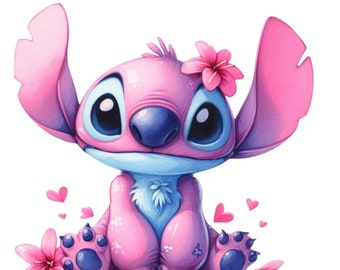 Pink Cute Clipart PNG Bundle | Floral Watercolor Png | Girls Room Decor | Instant Download