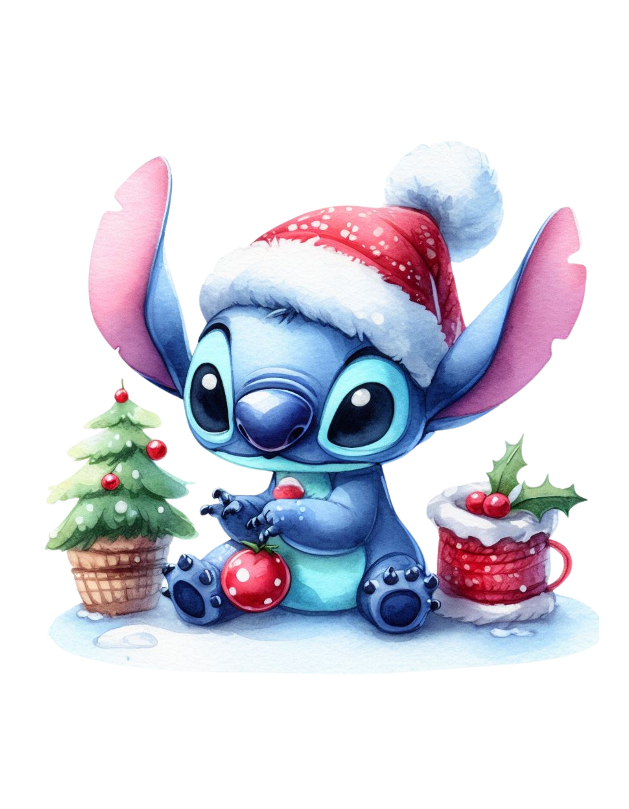 Stitch At Christmas Set Of 6 Cute Images Ready To Print Png Etsy Il Fullxfull.5552162670 I8fl