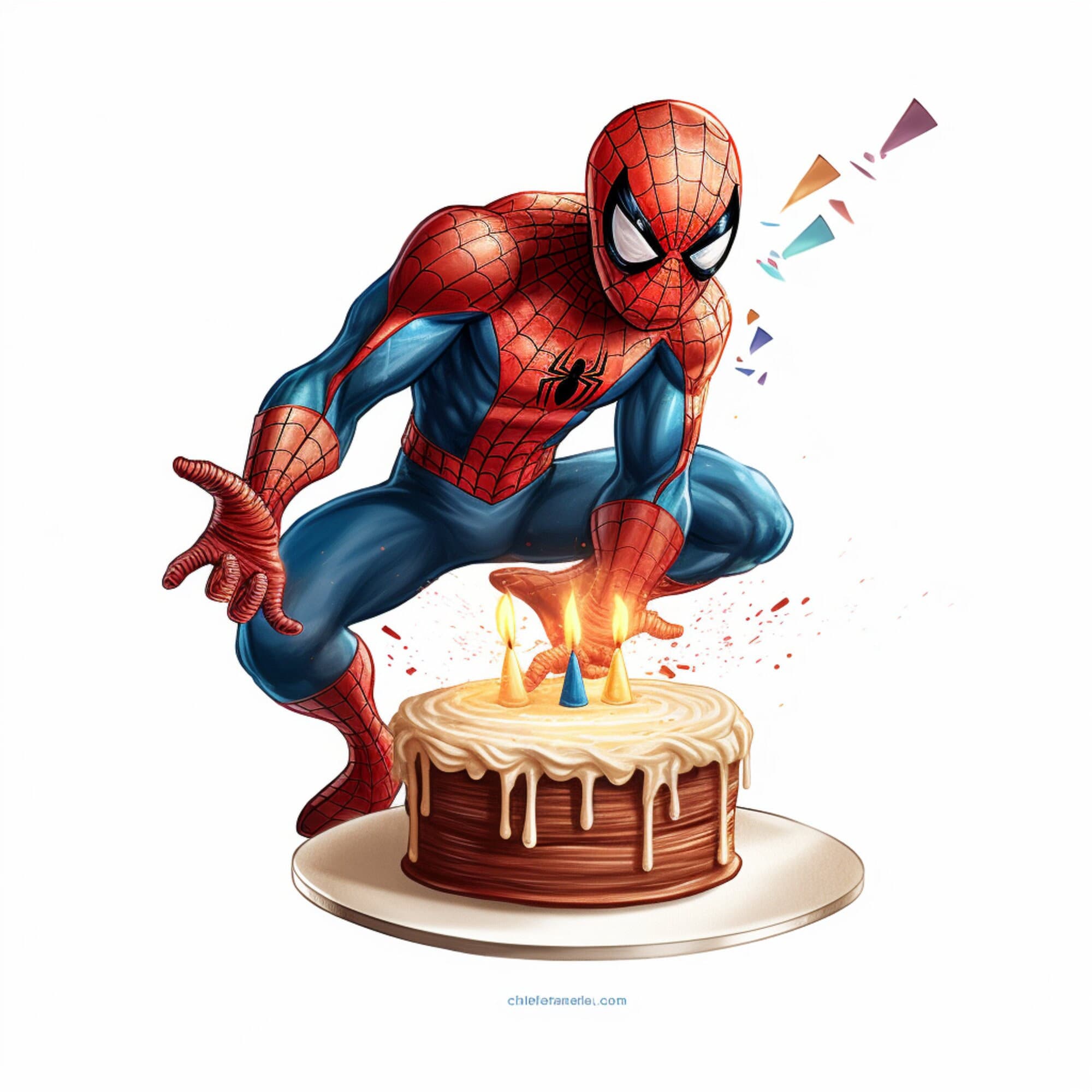 Ragazzo di compleanno Spiderman png. Set di 8 immagini uniche