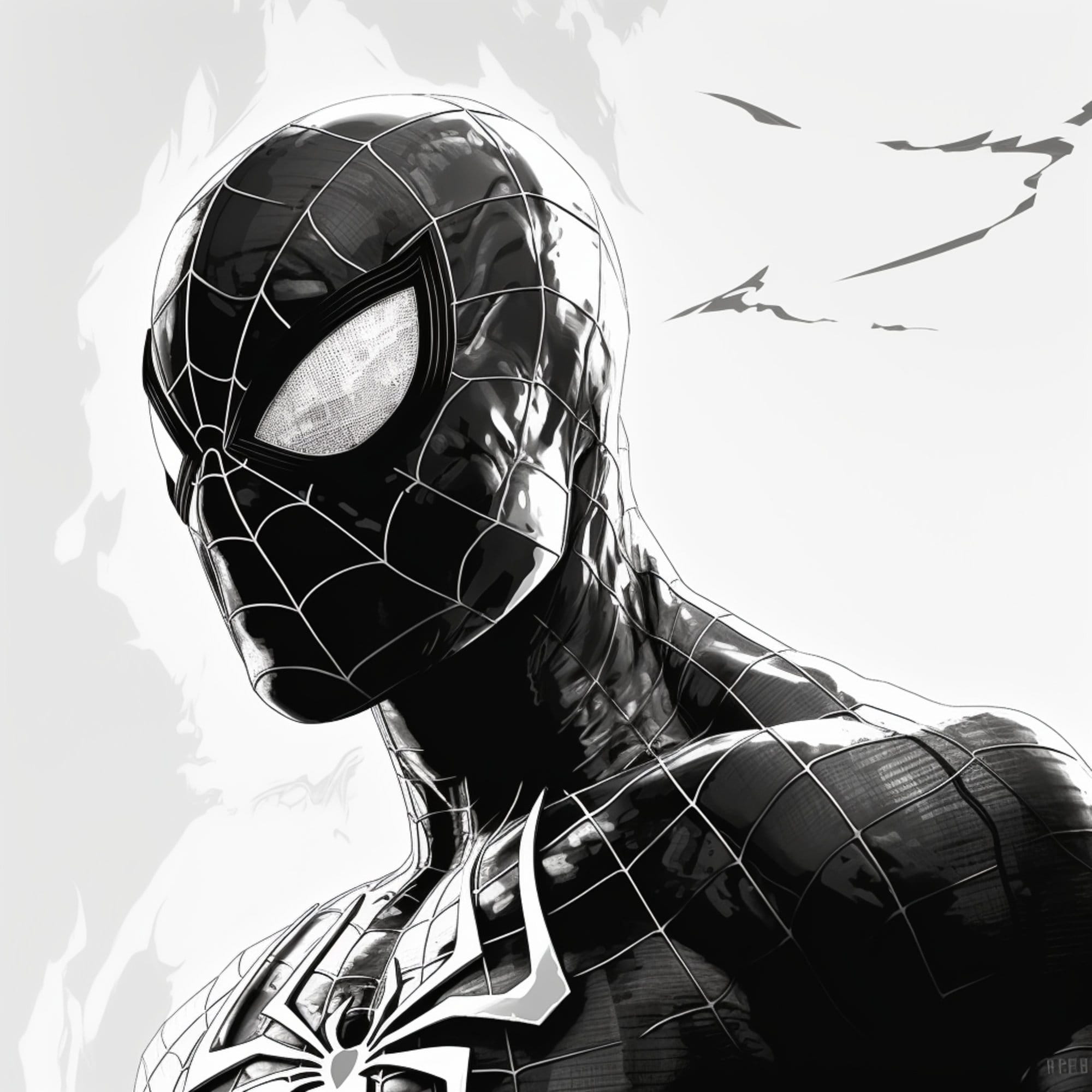 Spider Man Png. Set of 5 Black and White Spiderman Digital Etsy