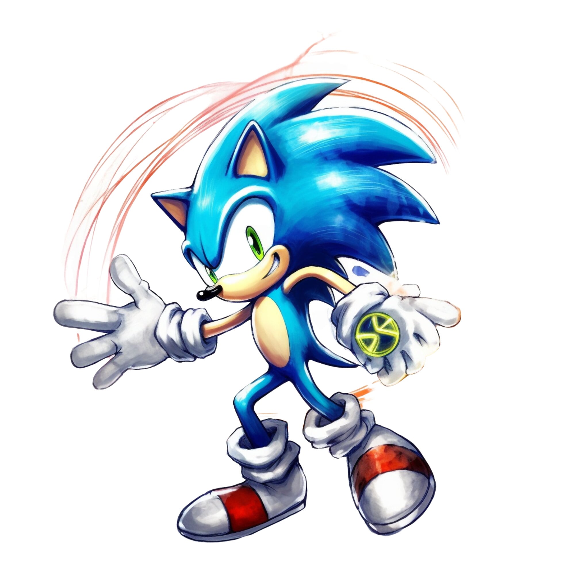 Fleetway Sonic transparent background PNG cliparts free download