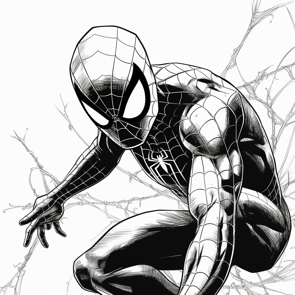 Spider Man Png. Set of 5 Black and White Spiderman Digital Etsy Australia