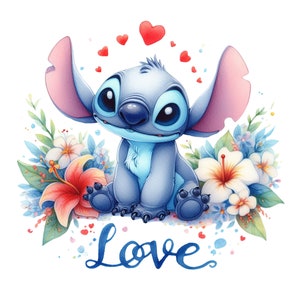 Stitch Png. Set of 9 Adorable Stitch .instant Download - Etsy UK