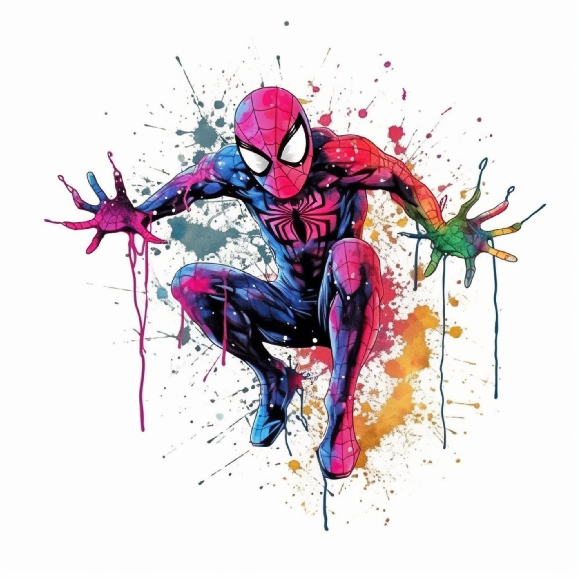 Spiderman Watercolor Png Set of 10 Exclusive Images Etsy UK