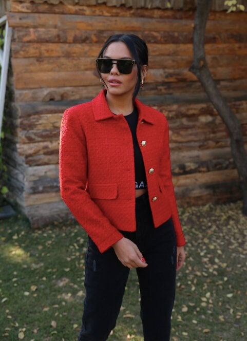 EENK★新商品^Tweed Short Jacket - Red★ 0400020415469_RED.webp?v=