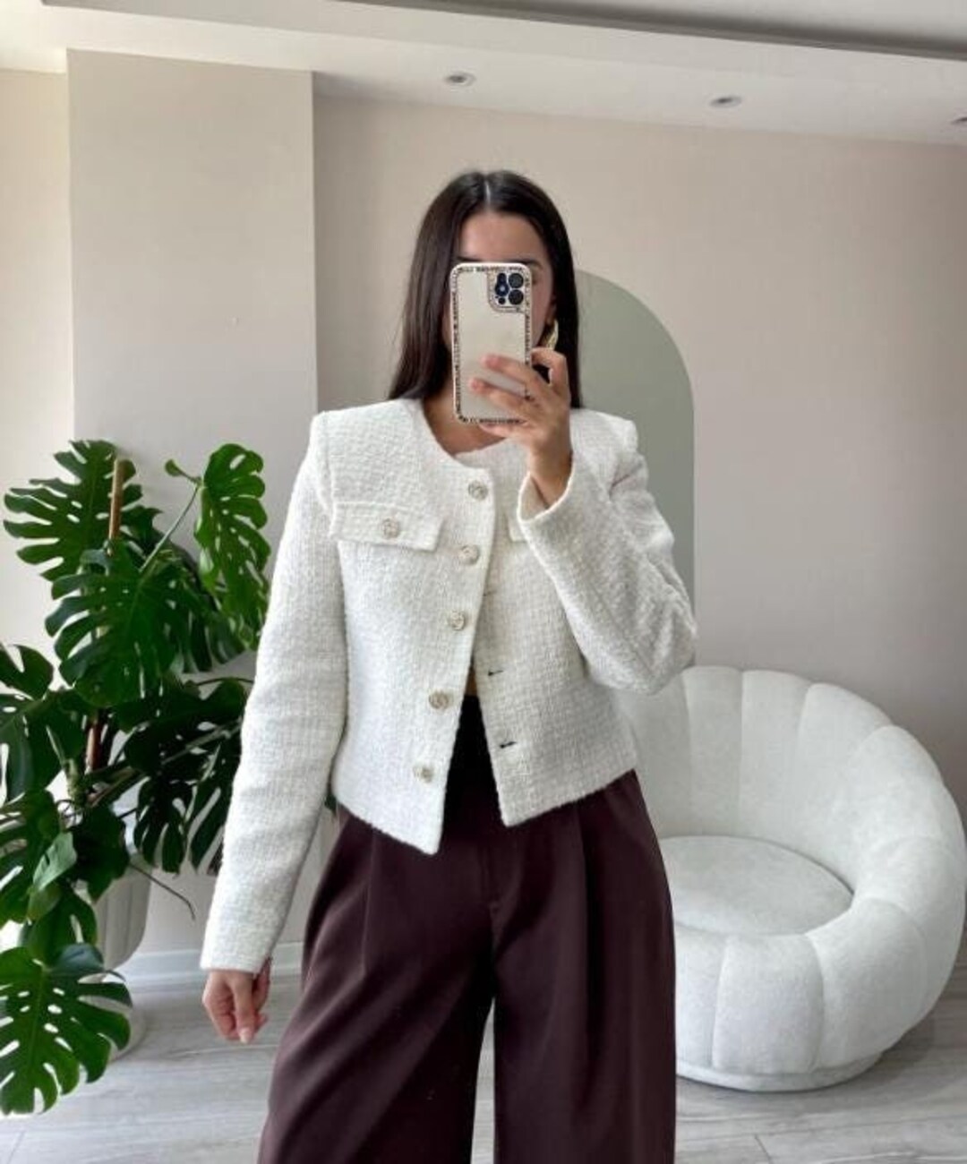 White Tweed Jacket Women, Cream Tweed Blazer Women, Beige Tweed Short Coat Jacket, Wool Blazer, Cropped Tweed Blazer, Elegant Blazer - Etsy White Tweed Jacket Women, Cream Tweed Blazer Women, Beige Tweed Short Coat Jacket, Wool Blazer, Cropped Tweed Blazer, Elegant Blazer - Etsy