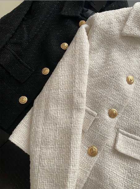 Black Tweed Jacket Women Tweed Blazer Women Tweed Short Coat Jacket Wool Blazer Cropped Tweed Blazer Elegant Blazer Gifts for Her Etsy Canada