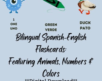 Preschool Printables, homeschool printable, Spanish Flashcards for kids, Spanish number flashcards, learning resources, letter sounds bundle